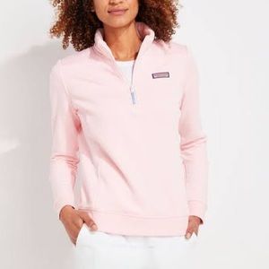 Pink vineyard vines quarter zip jacket size medium